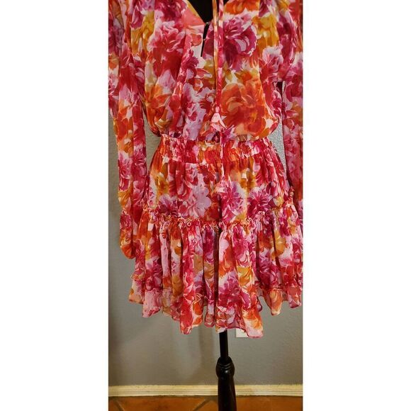 MISA Los Angeles Clementine Ruffled Floral Mini Dress - Picture 7 of 16